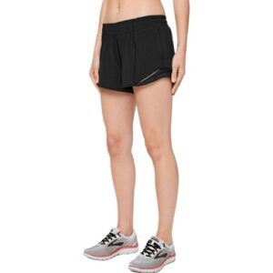 Lululemon Hotty Hot Short II *Long 4" Black Womens Size 6 Tall